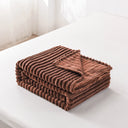 1pc Solid Color Flannel Blanket Soft Warm Throw for Travel