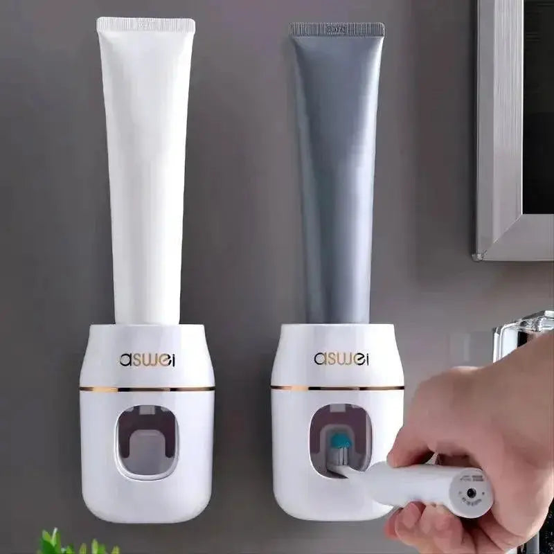 Toothpaste Organizer and Dispenser Rack for Smart Storage