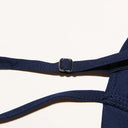 Suninheart Elegant Spaghetti Strap Midi Dress Navy Blue