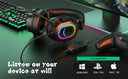 Dynamic RGB Gaming Headset with Mic Over-Ear 7.1