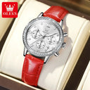 Luxury Luminous Womens Leather Watch