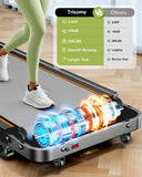 Folding Walking Pad With Incline RGB Lights Dual Screen Treadmill