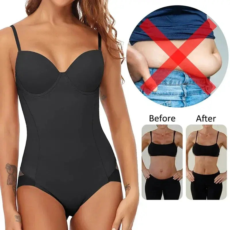 Sculpting Bodysuit Shapewear Built In Bra Tummy Control