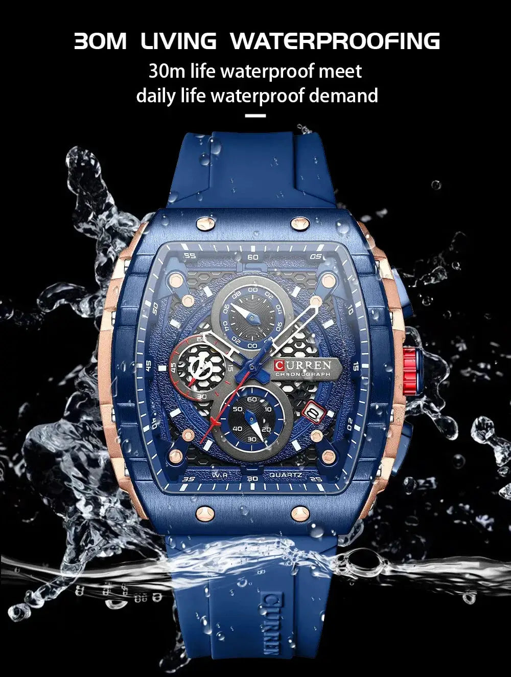 Luminous Large Dial Watch for Men Chrono — product view 14