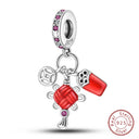 Red Series Charm Beads Sterling