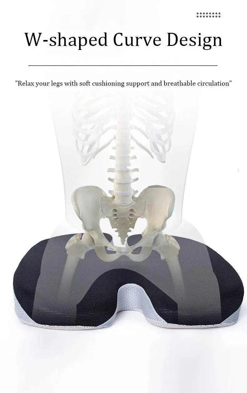Gel Memory Foam Seat Cushion for Pain Relief and Comfort