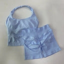 Gym Set Women Backless Halter High Waist Seamless