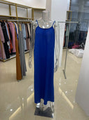 Women Strapless Backless Maxi Dress Sleepwear Loungewear Casual Loose Fit Summer