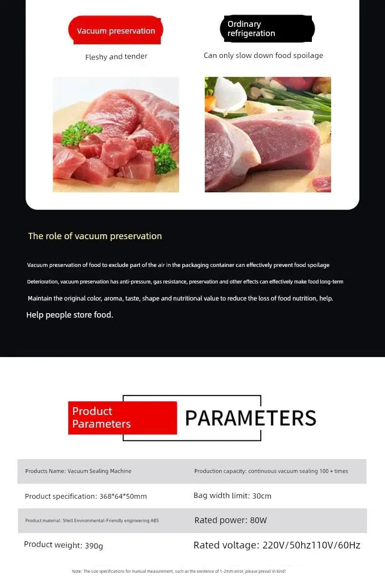 Compact Vacuum Sealing Machine Automatic Home Food Saver - OurLum.com