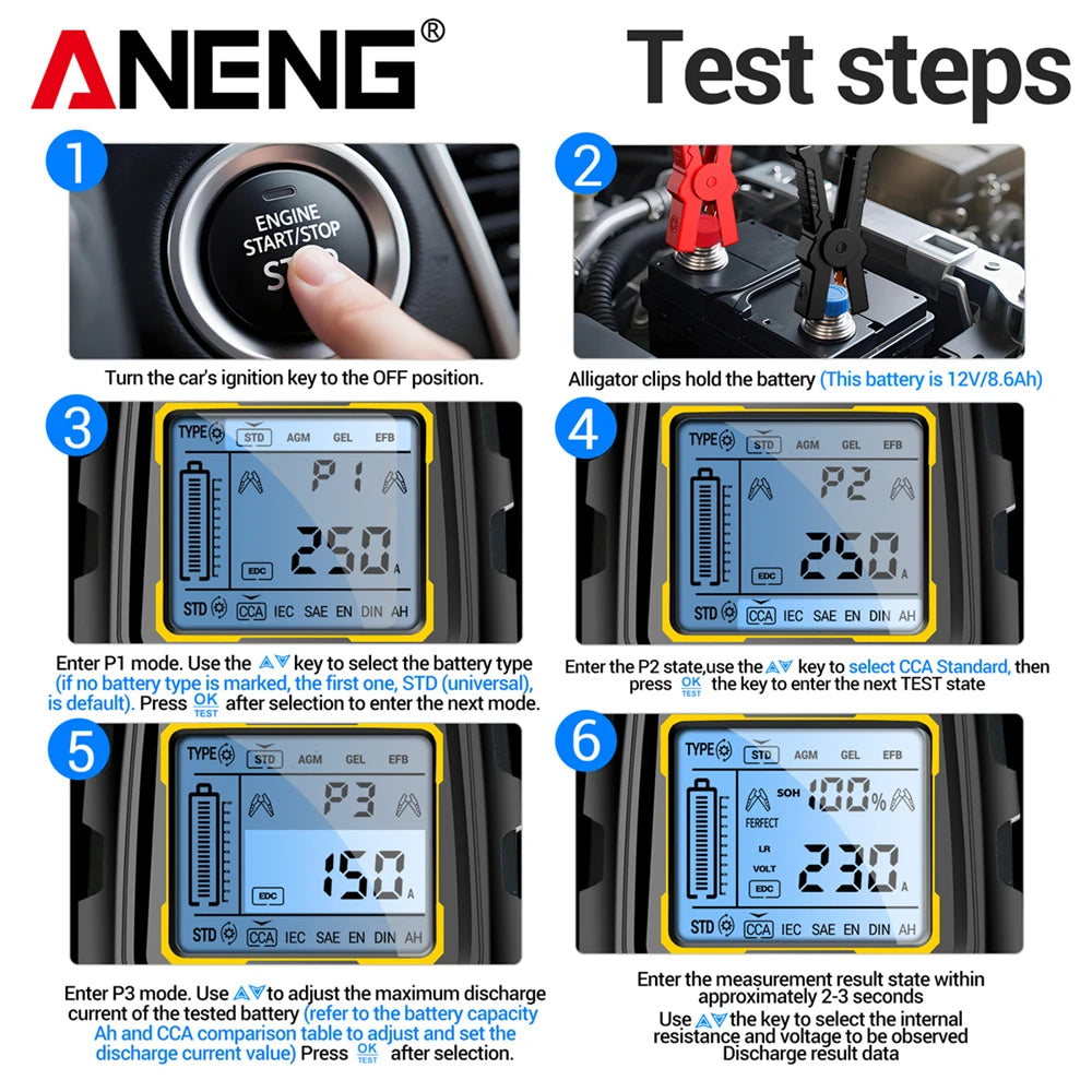Car Battery Tester Digital Automotive