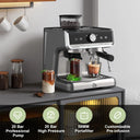Espresso Coffee Machine with Grinder, Semi-Automatic Espresso