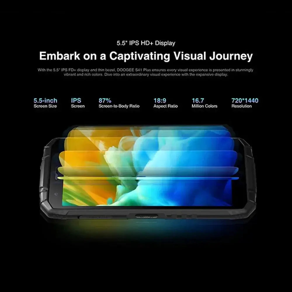 Doogee S41 Plus Rugged Smartphone 5.5 Inch HD Display