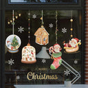 Cheerful Santa & Xmas Tree Window Decals for Holiday Decor