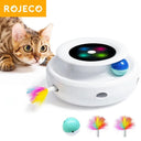ROJECO Smart Interactive Cat Dog Toy Set with Feather Balls