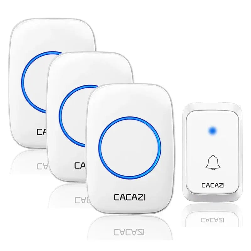 CACAZI A06 DC battery-operated Wireless Waterproof Doorbell 300M Remote 36 chimes Cordless Home Cordless Call Bell by stepyours.com