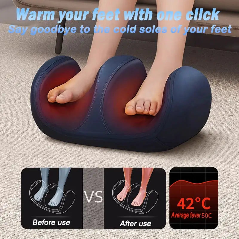 Large Size Electric Foot Massager Hot Pressing Finger Pressing Kneading Roller Calf Relax Care Muscle Massager Foot Massage Tool