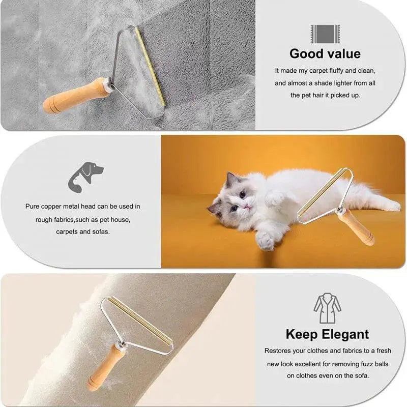 Portable Pet Hair Remover Brush And Lint Roller Essential