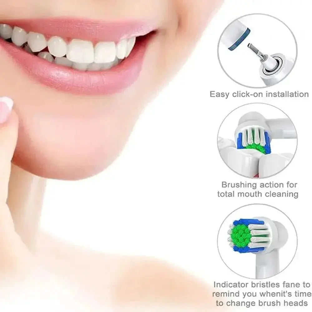 Oral-B Braun Family Pack Toothbrush Heads Color-Coded Rings