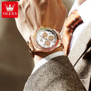Olevs Men Rainbow Dial Quartz Watch
