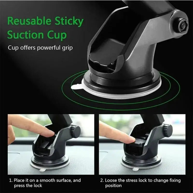 Car Phone Holder Mount Secure GPS Mobile Support Stand