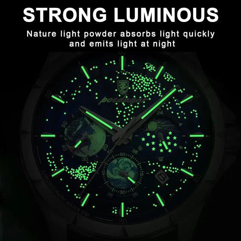 Starry Sky Chronograph Watch Waterproof Luminous Timepiece - OurLum.com