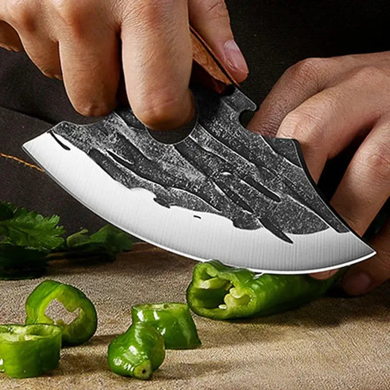 Versatile Forged Chef Cleaver And Utility Knife Set