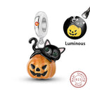 Sterling Silver Halloween Luminous Skull