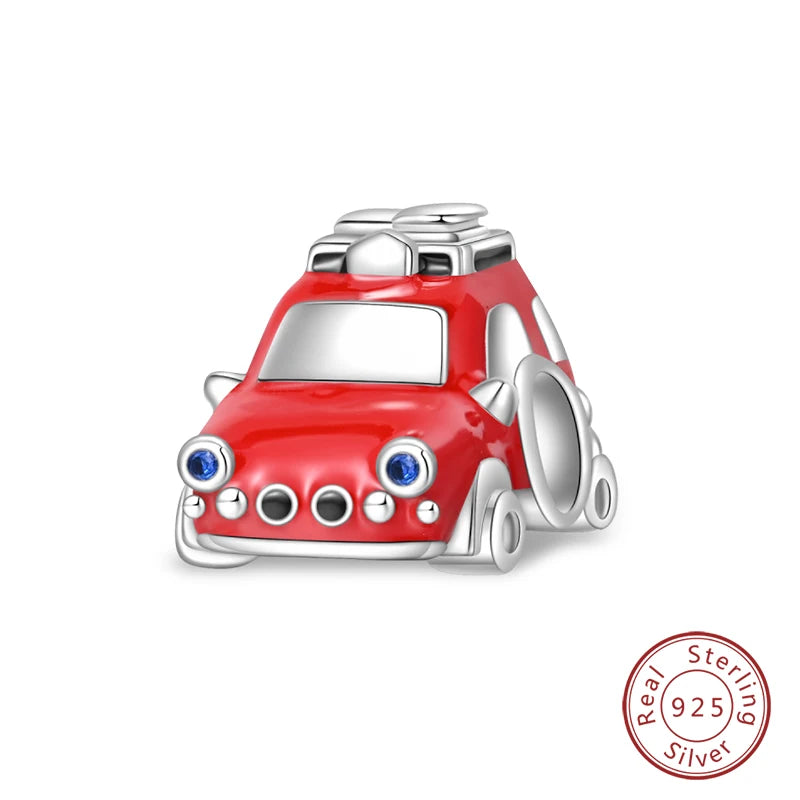 Red Series Charm Beads Sterling