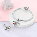 Silver Plated Charm Beads Bracelet