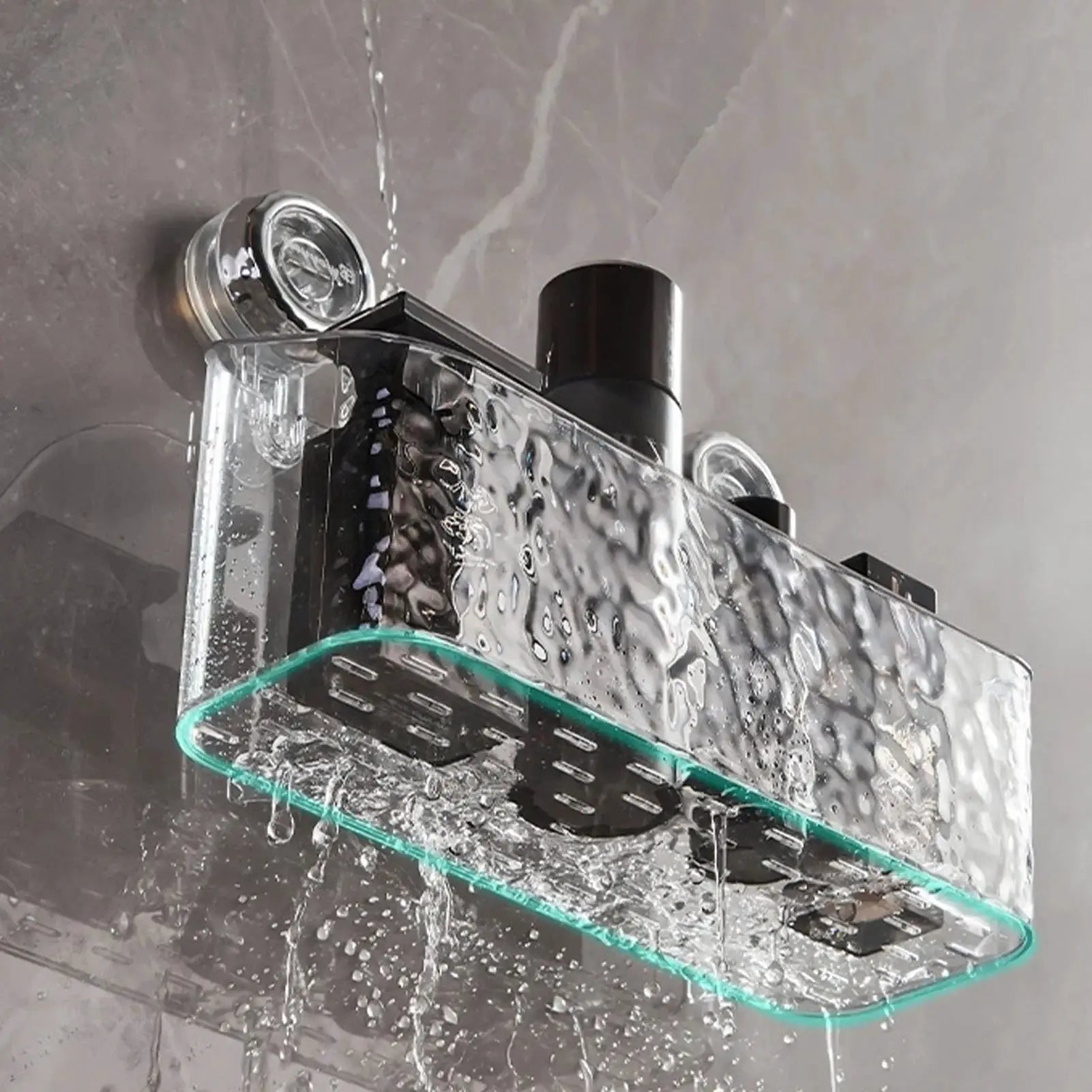 Suction Cup Rectangle Organizer Shelf No Drilling - OurLum.com