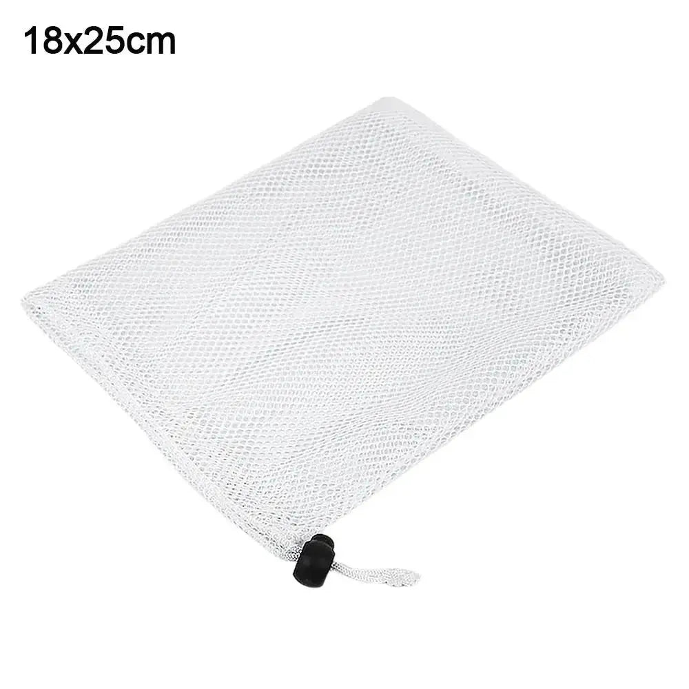Durable Nylon Mesh Drawstring Laundry Storage Pouch Bag