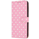 Wave Dot Leather Wallet Case - Smart Card Slots
