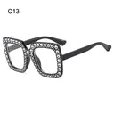 Trendy Rhinestone Kids Sunglasses with Colorful Lenses