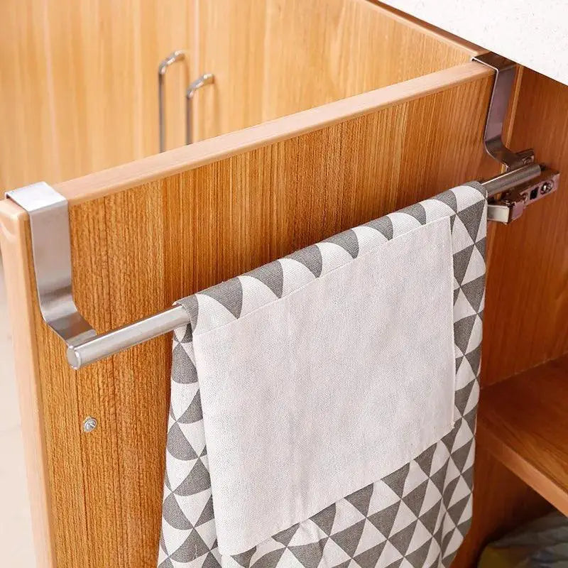 Stainless Steel Towel Bar Cabinet Door Organizer Versatile