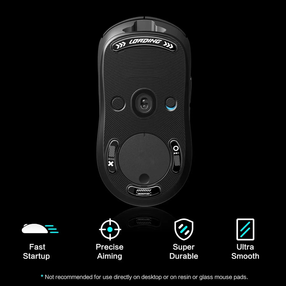 Super Smooth Polished Surface Mouse Feet Skates Fast Smooth Durable Sole for Logitech G PRO Wireless/G PRO 2 LIGHTSPEED Mouse