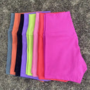 Plus Size High Waist Yoga Shorts - Stretchy
