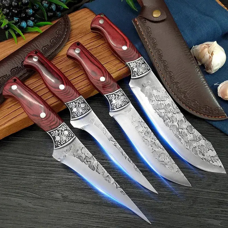 Professional Stainless Steel Boning Knife Rosewood Handle