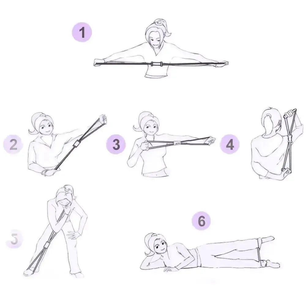 Women's Yoga Resistance Bands For Home Gym Fitness Set