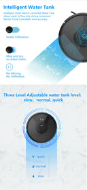 High End Model ABIR X8 Robot Vacuum UV Cleaner Tank