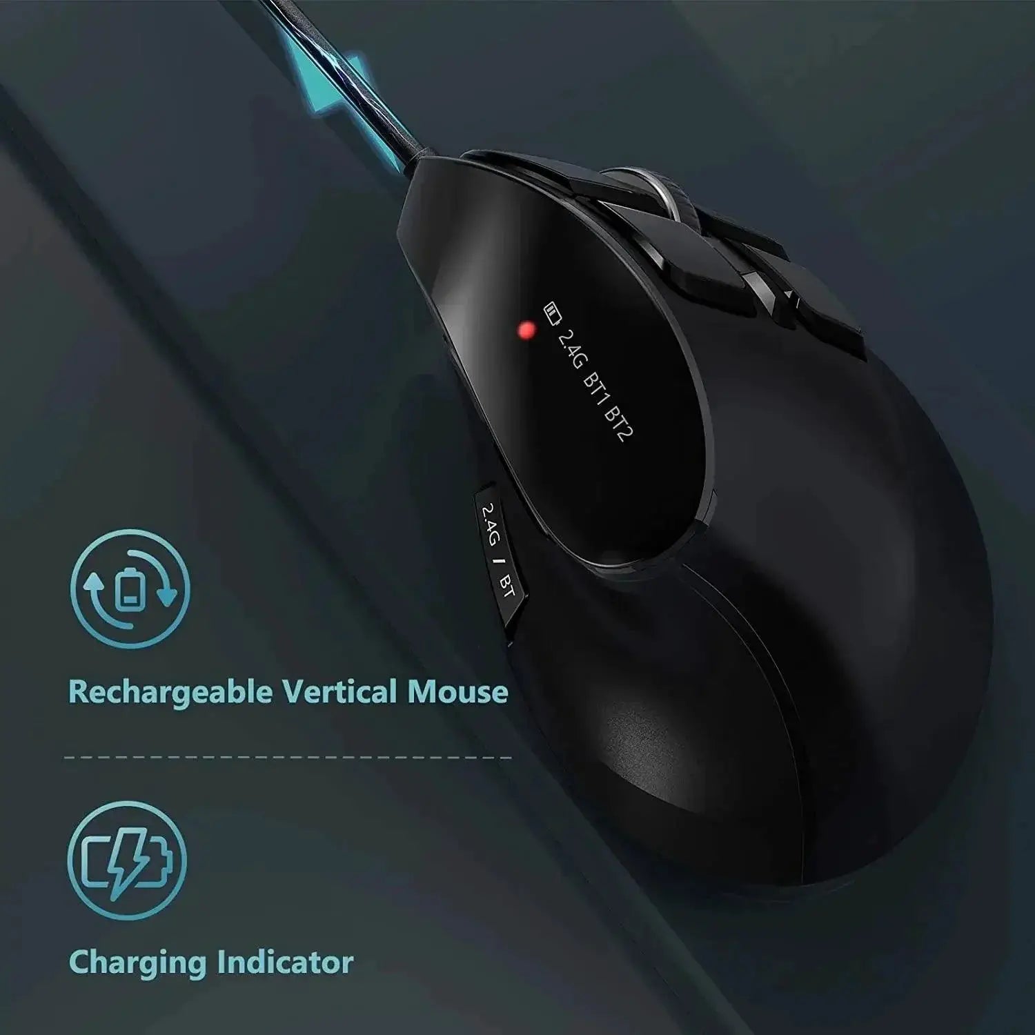 Seenda Vertical Wireless Mouse For Ergonomic Multi Device
