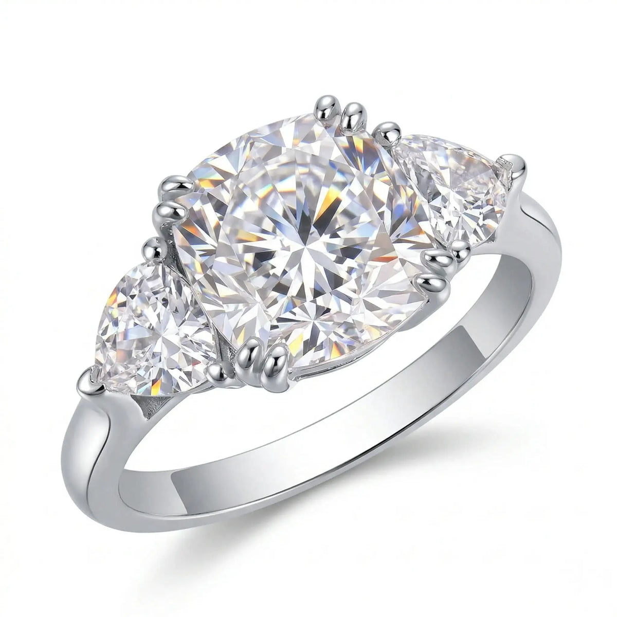 Moissanite Ring in Sterling Silver Classic — product view 6