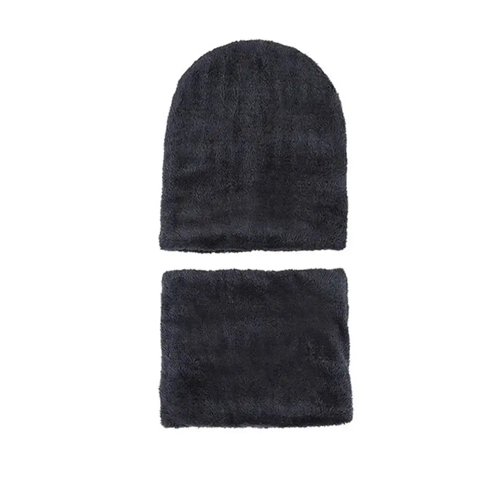 GETINFIT Winter Velvet Warm Hat And Scarf Set For All