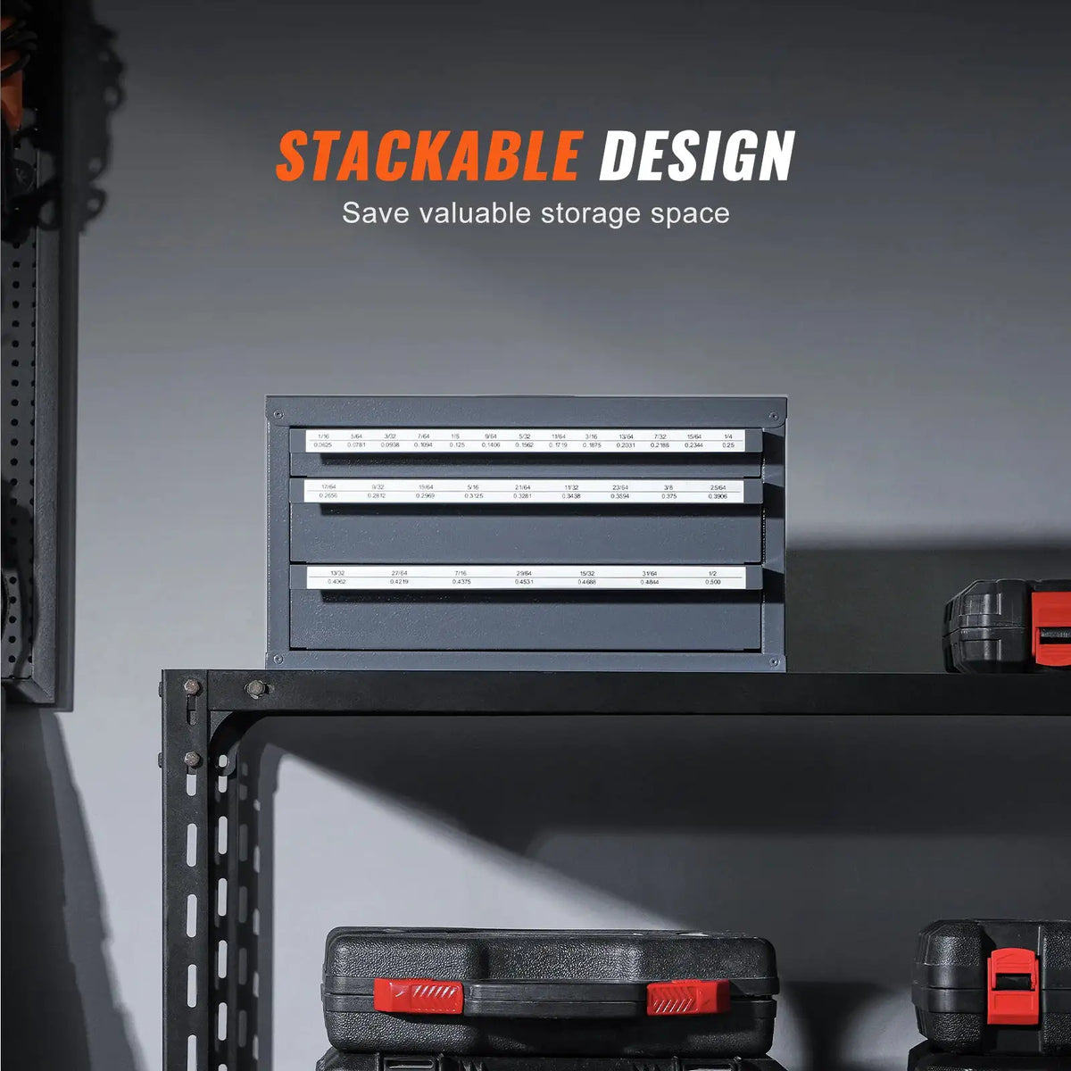 Steel Drill Bit Organizer Cabinet — product view 6