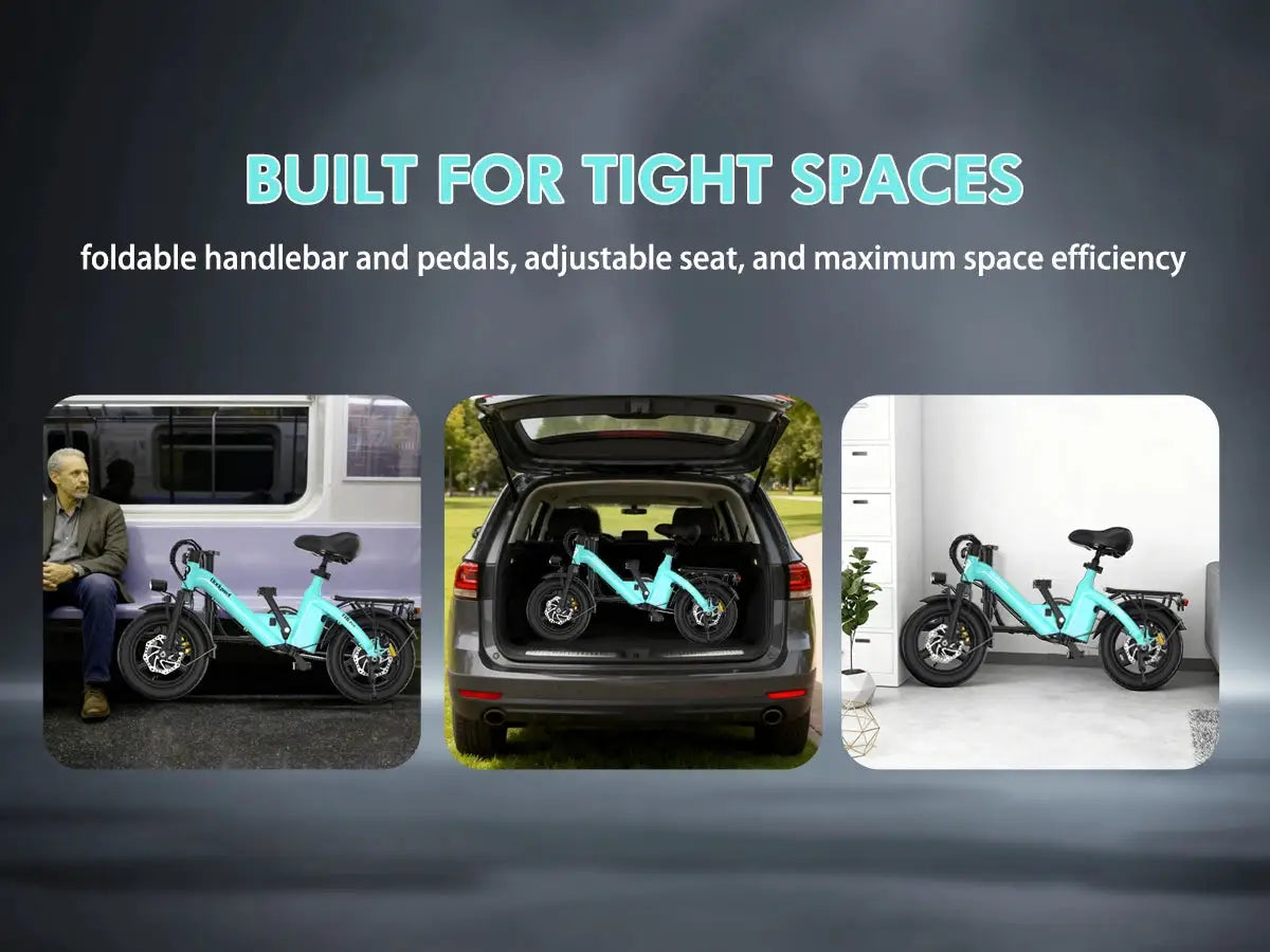 Folding Electric Bike 400W for Adults, Bodywel T16pro 36V 10Ah Long Range 30 Miles Commuter E-Bicycle, Compact Foldable ebike Dual Disc Brakes for Teens US stock