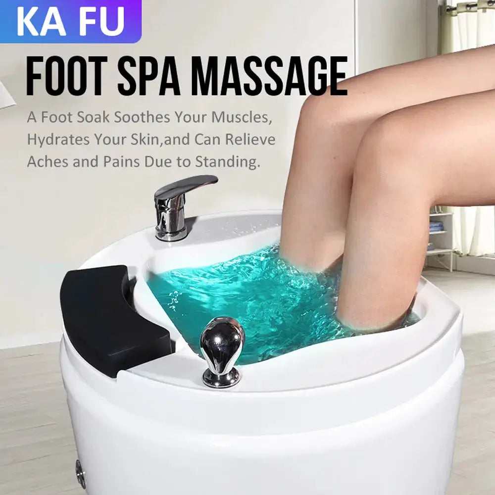 Luxury Massage Foot Bath Basin Electric Spa Footbath Basin with Surging Pump & Shower Head - Relaxation Detoxification Foot Bath