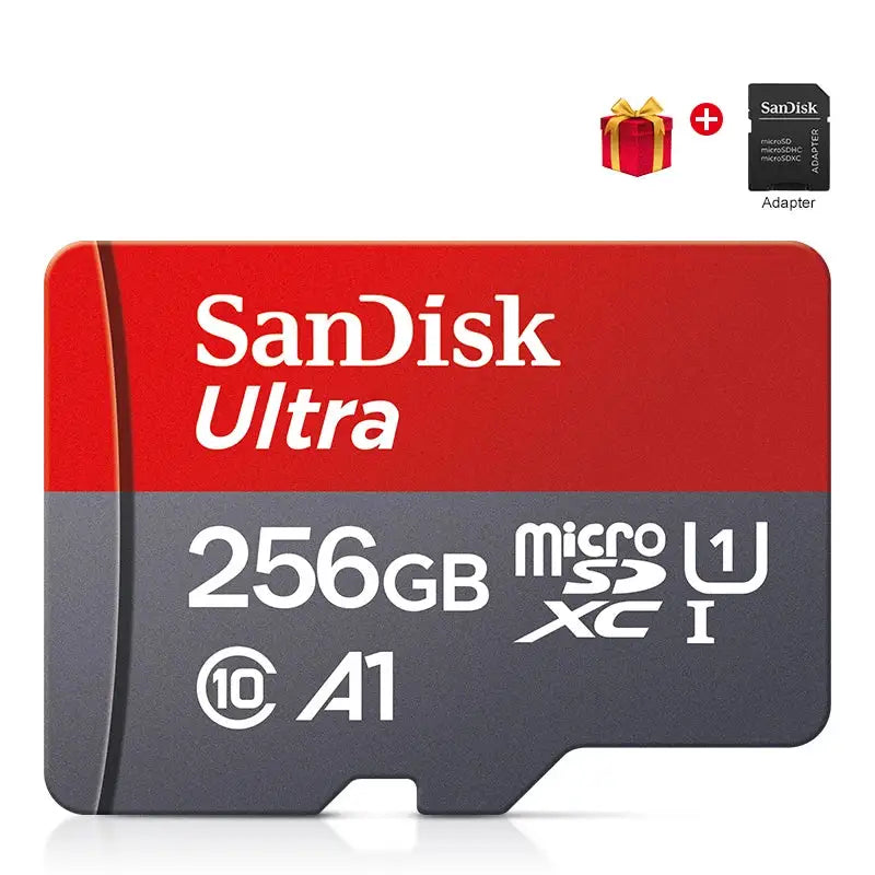 Sandisk Ultra Micro SD Card 128GB 32GB 64GB 256GB Memory Card SD/TF Flash Card Memory Card 32/64/128GB for Phone + SD Adapter