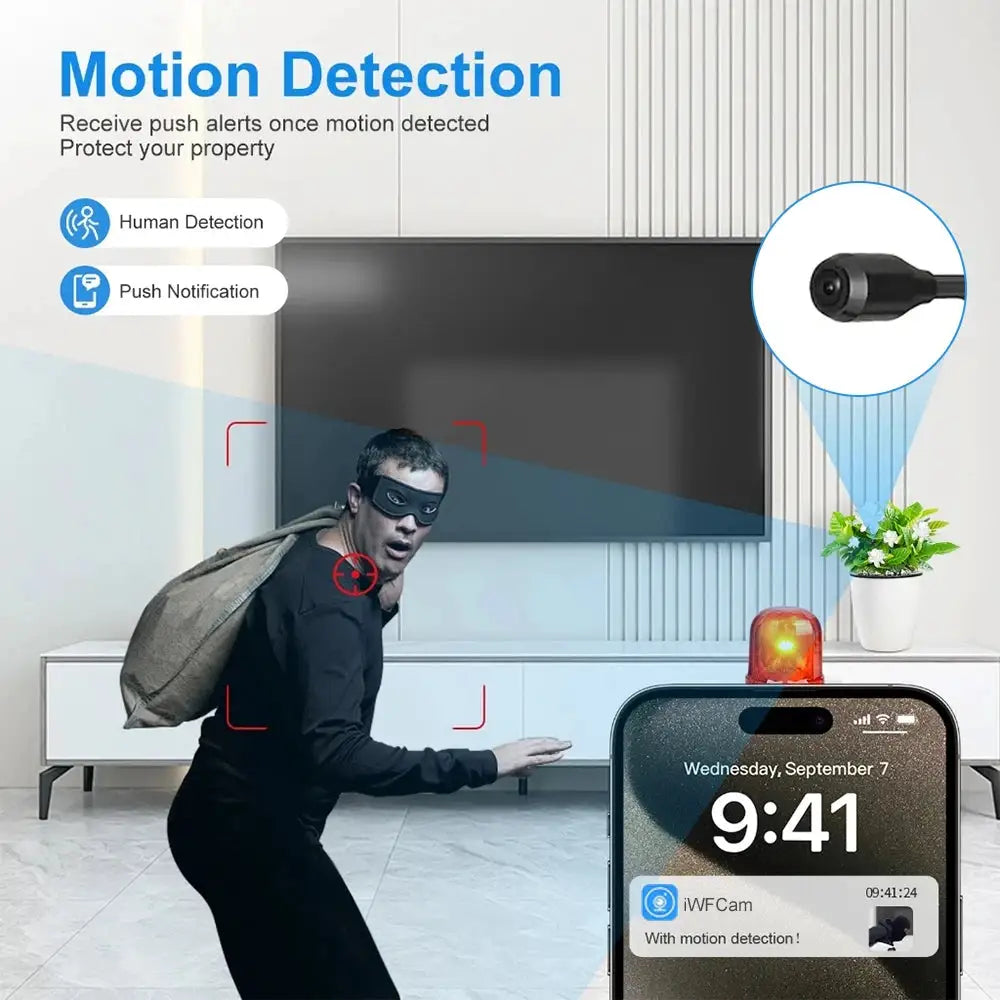 HD 1080P Mini Camera Motion Detection WiFi Camera Video Recorder Indoor Security Protection Surveillance Camcorder Remote View