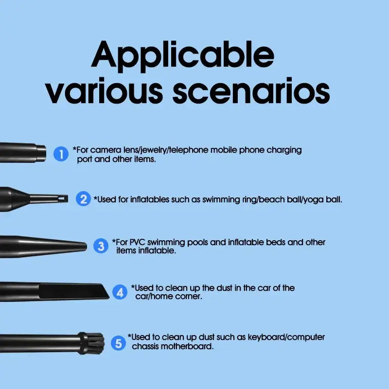 Cordless Compressed Air Duster for Computers and Electronics