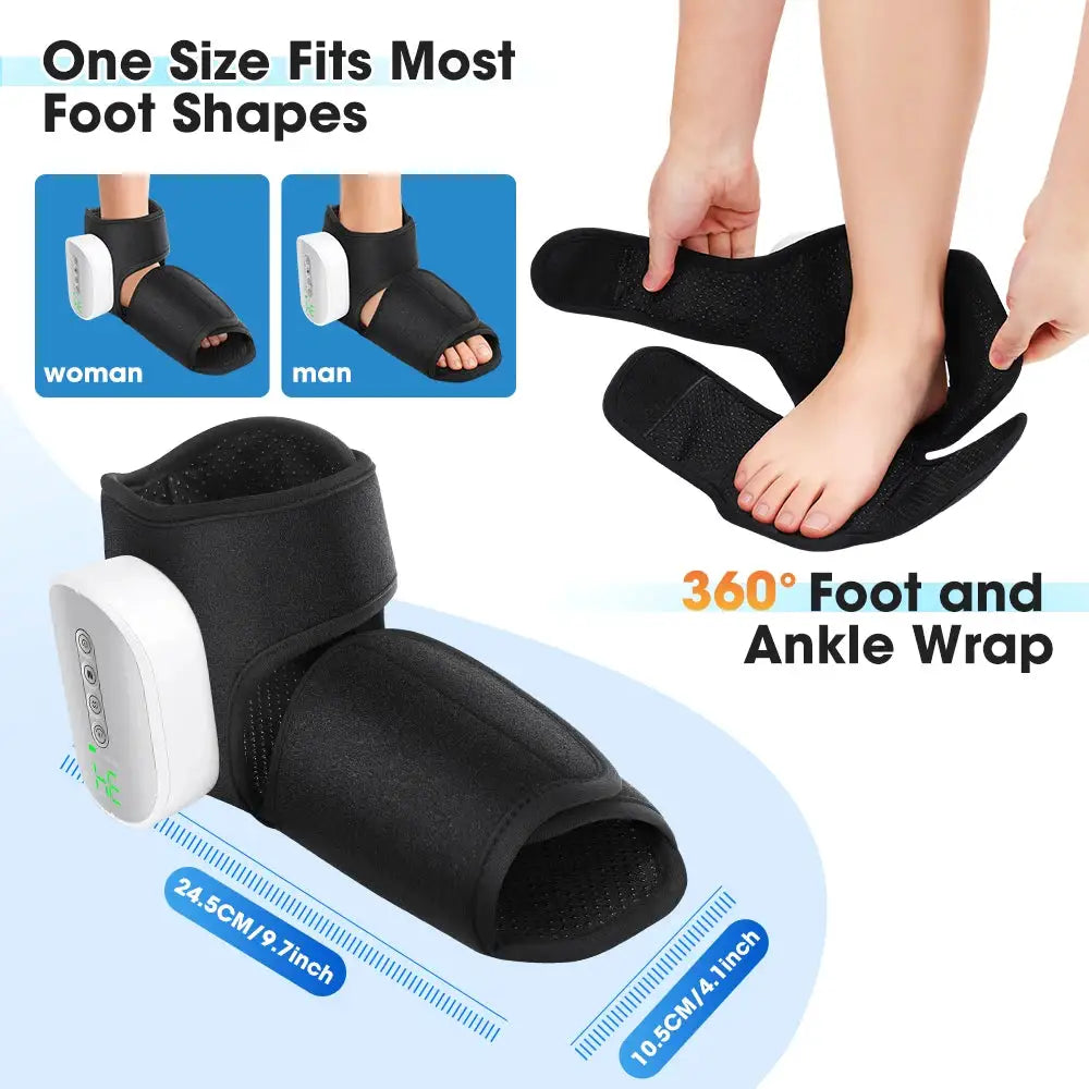 New Wireless Air Pressure Foot Massager,Electric Heating Ankle Massage,Airbag Compression,Ankle Joint Sole Muscle Relax Care