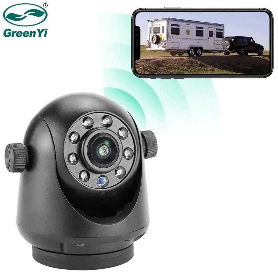 GreenYi 5G WiFi Magnetic Hitch Rear View Camera Night Vision Trailer RV - stepyours.com